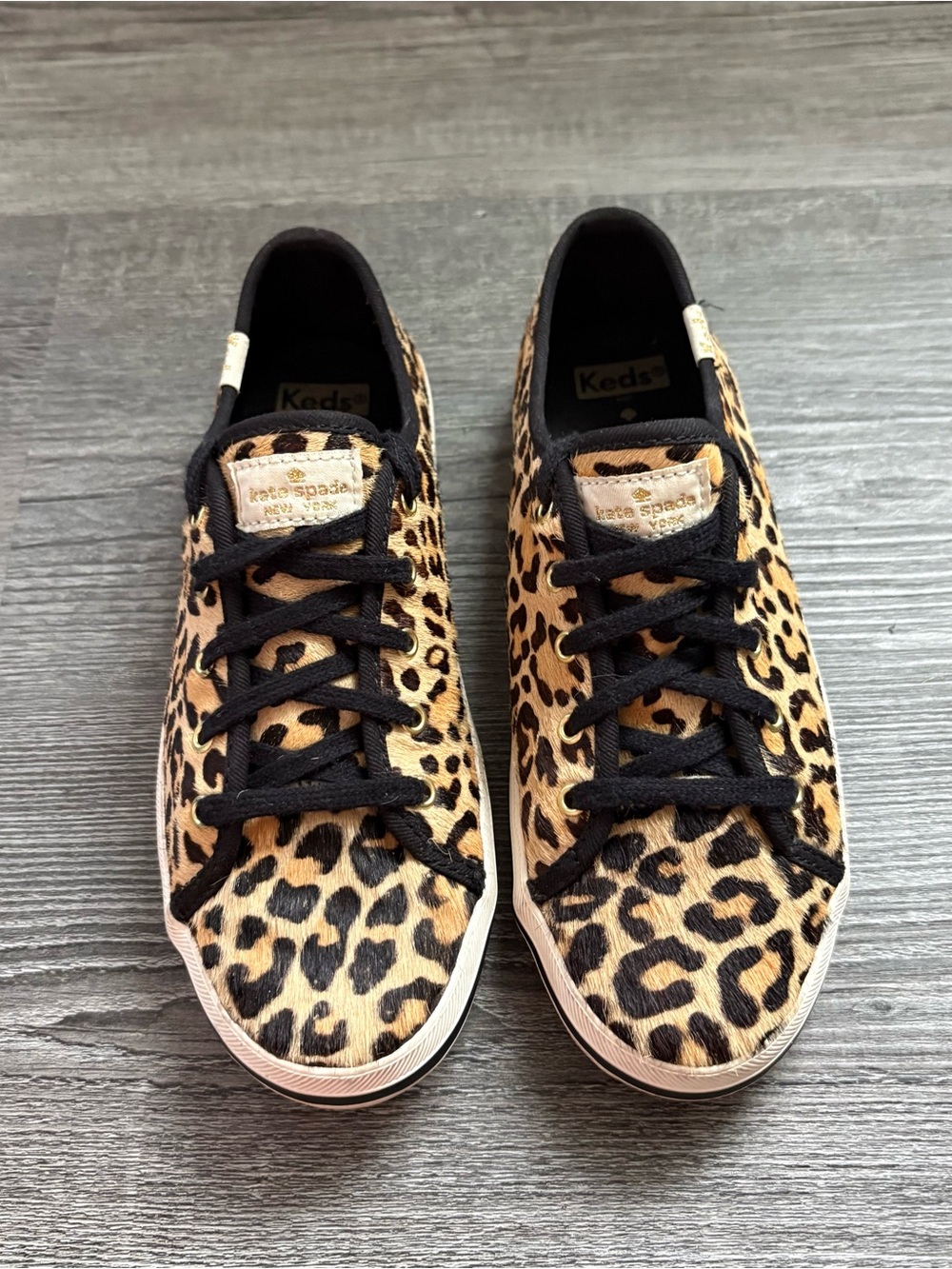 kate spade Leopard Print Lace-Up Sneakers - 
Girls size 3